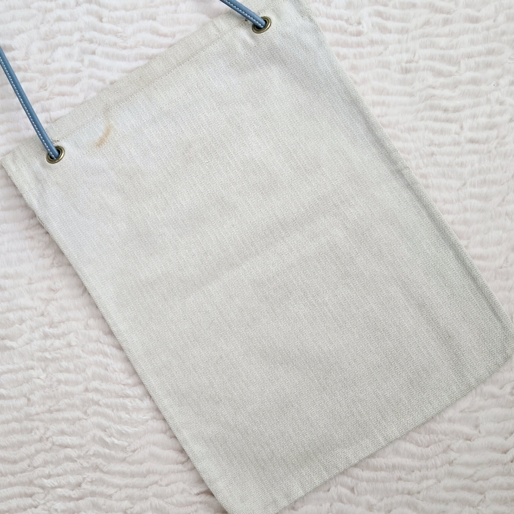 Authentic HERMÈS Large Grooming  Satchel Herringbone Canvas Weekender‎ Bag - Picture 5 of 13